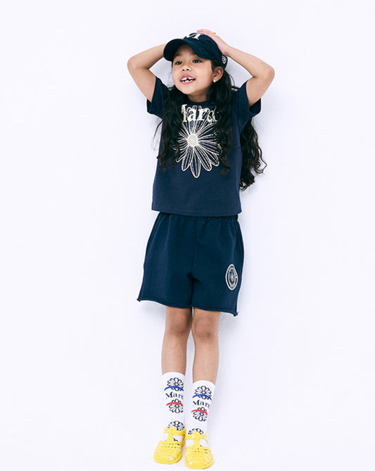 Mardi Mercredi KIDS TSHIRT FLOWERMARDI_NAVY CREAM(Preorder)