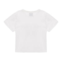 Matin Kim Logo Crop Top In White (Preorder)