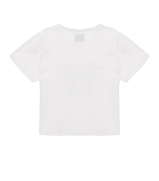 Matin Kim Logo Crop Top In White (Instock)