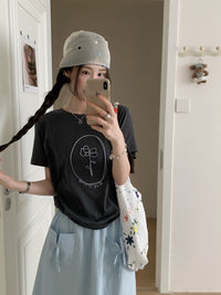 Kelly Designs Flowers Grey Tshirt（Instock)