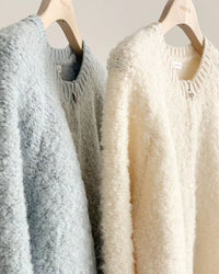 Korean APM Collection Ounce Two Colors Wool Zip Up Cardigan (Instock)