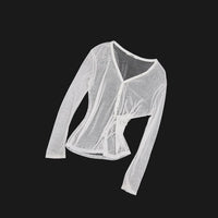 Korean Verso Henley V-neck Top (Instock)