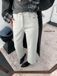 Kelly Designs Straight White Napping Jeans (Instock)