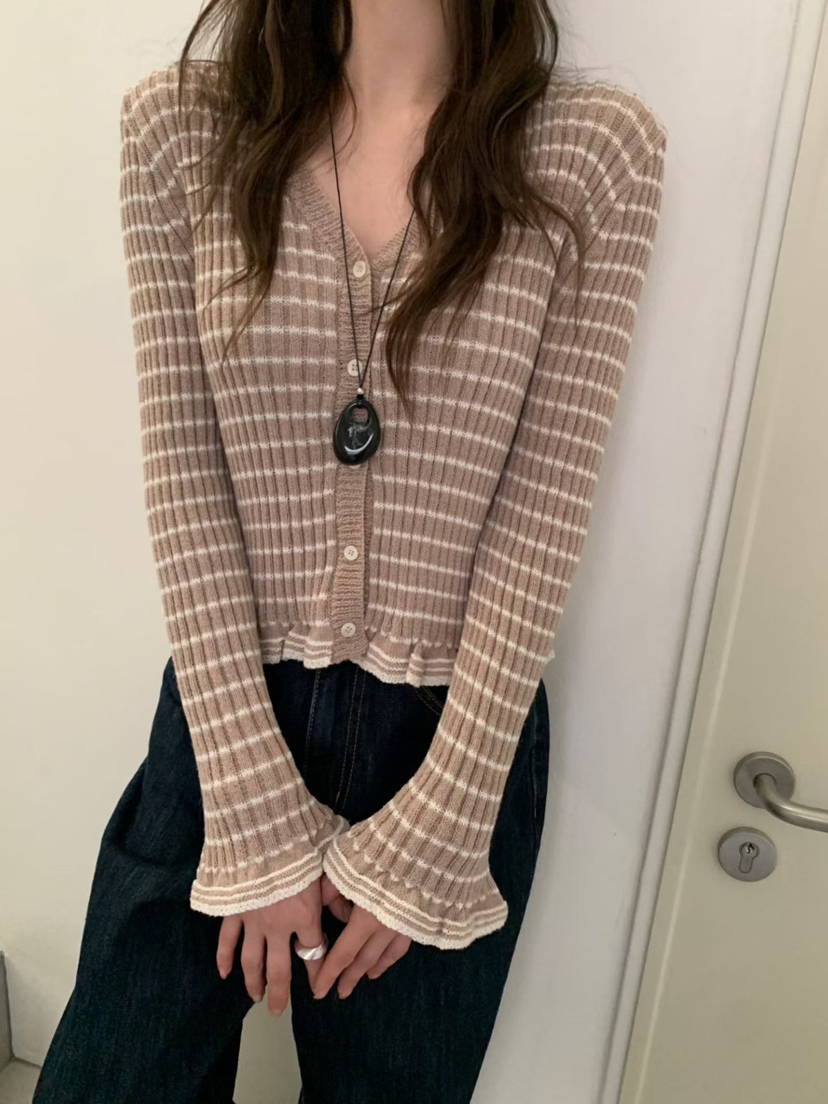 Korean APM Collection Beige Cardigan (Instock)