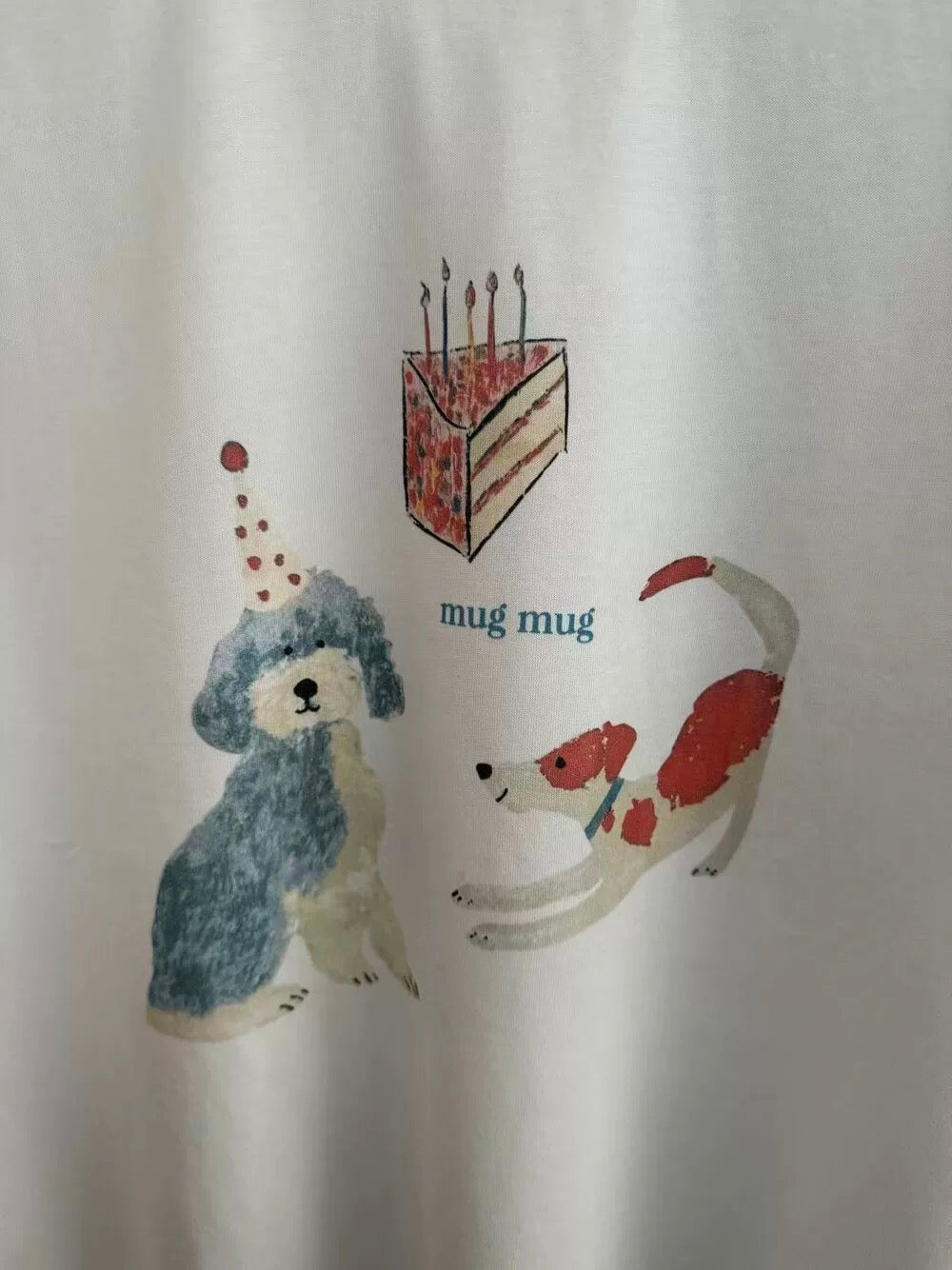 Kelly Designs Oversize Puppy White TShirt (Instock)