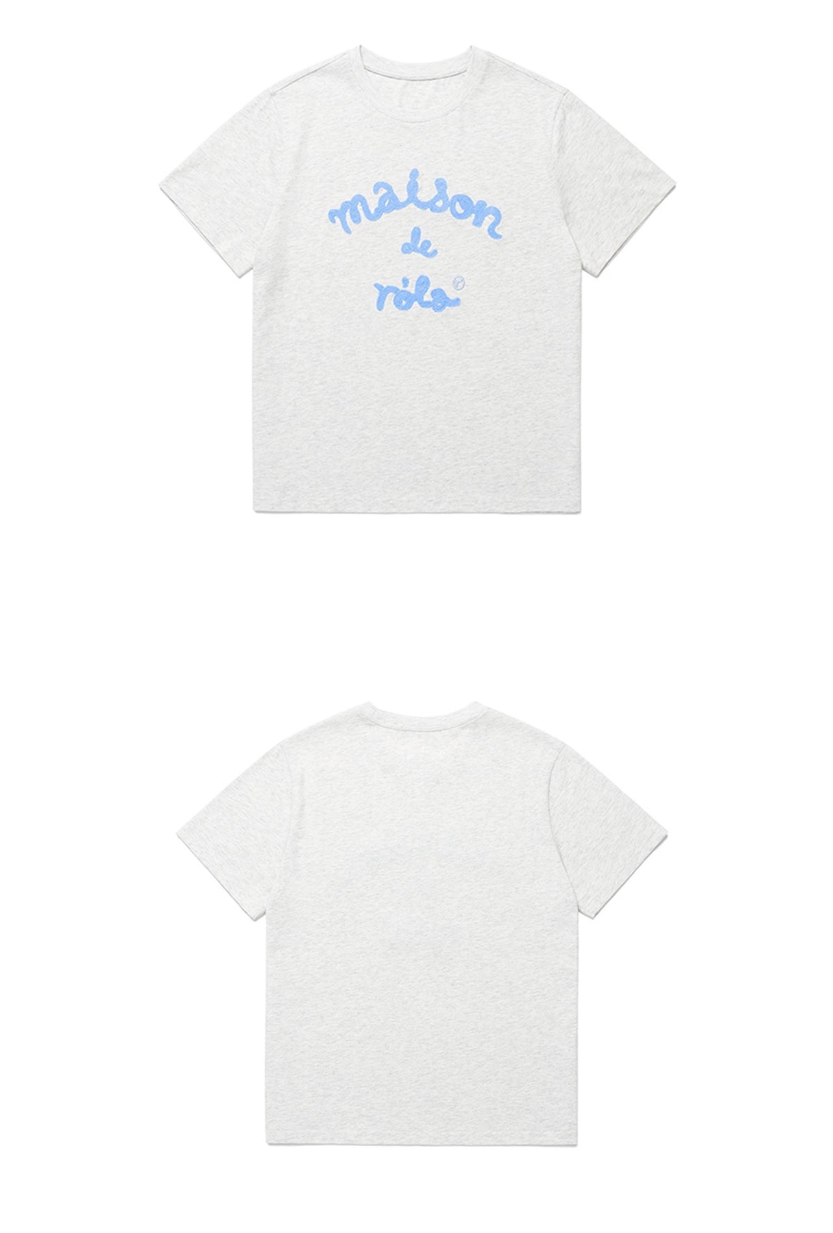 Rolarola MAISON DE ROLA EMBROIDERY T-SHIRT Melange Gray (Instock)