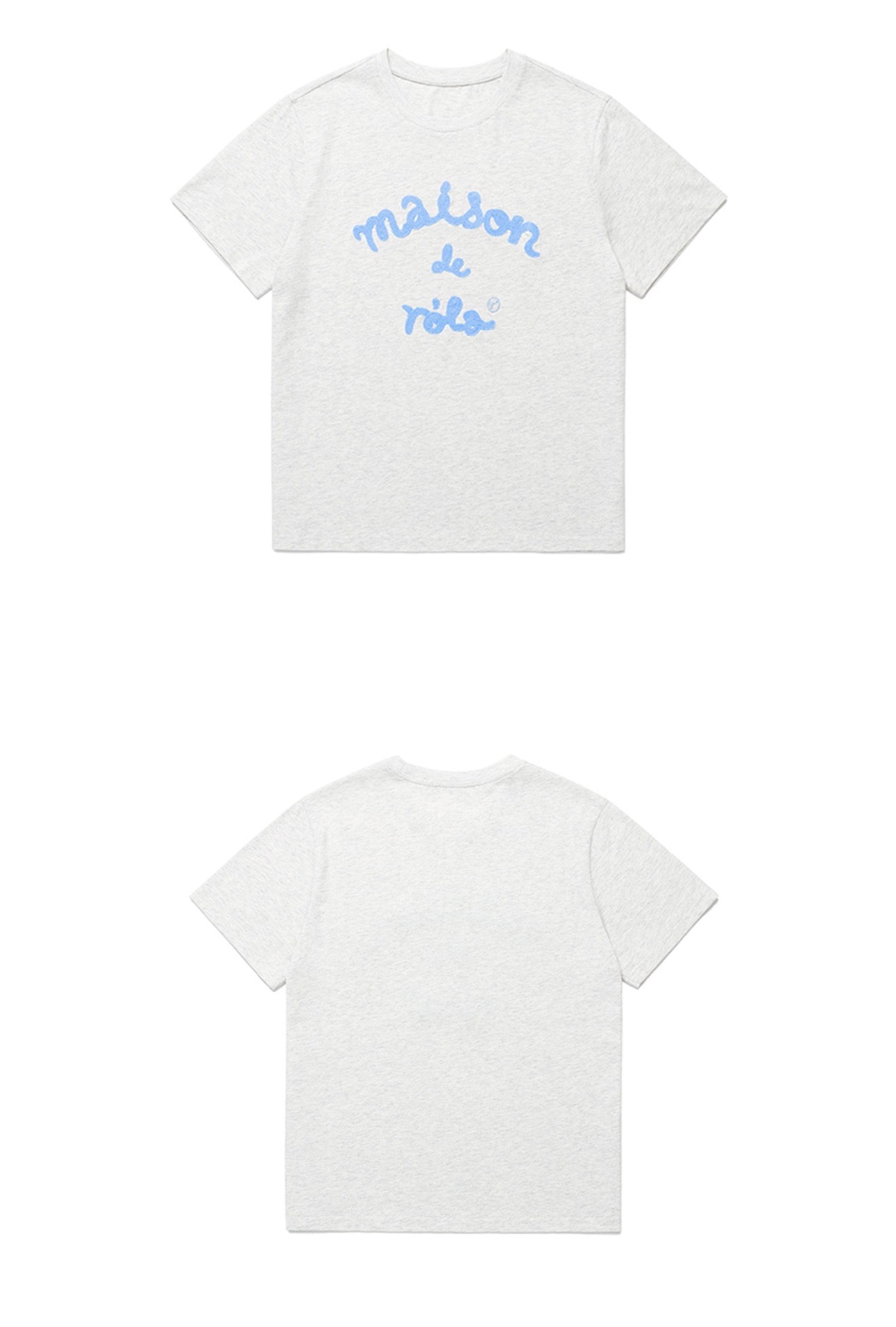 Rolarola MAISON DE ROLA EMBROIDERY T-SHIRT Melange Gray (Instock)