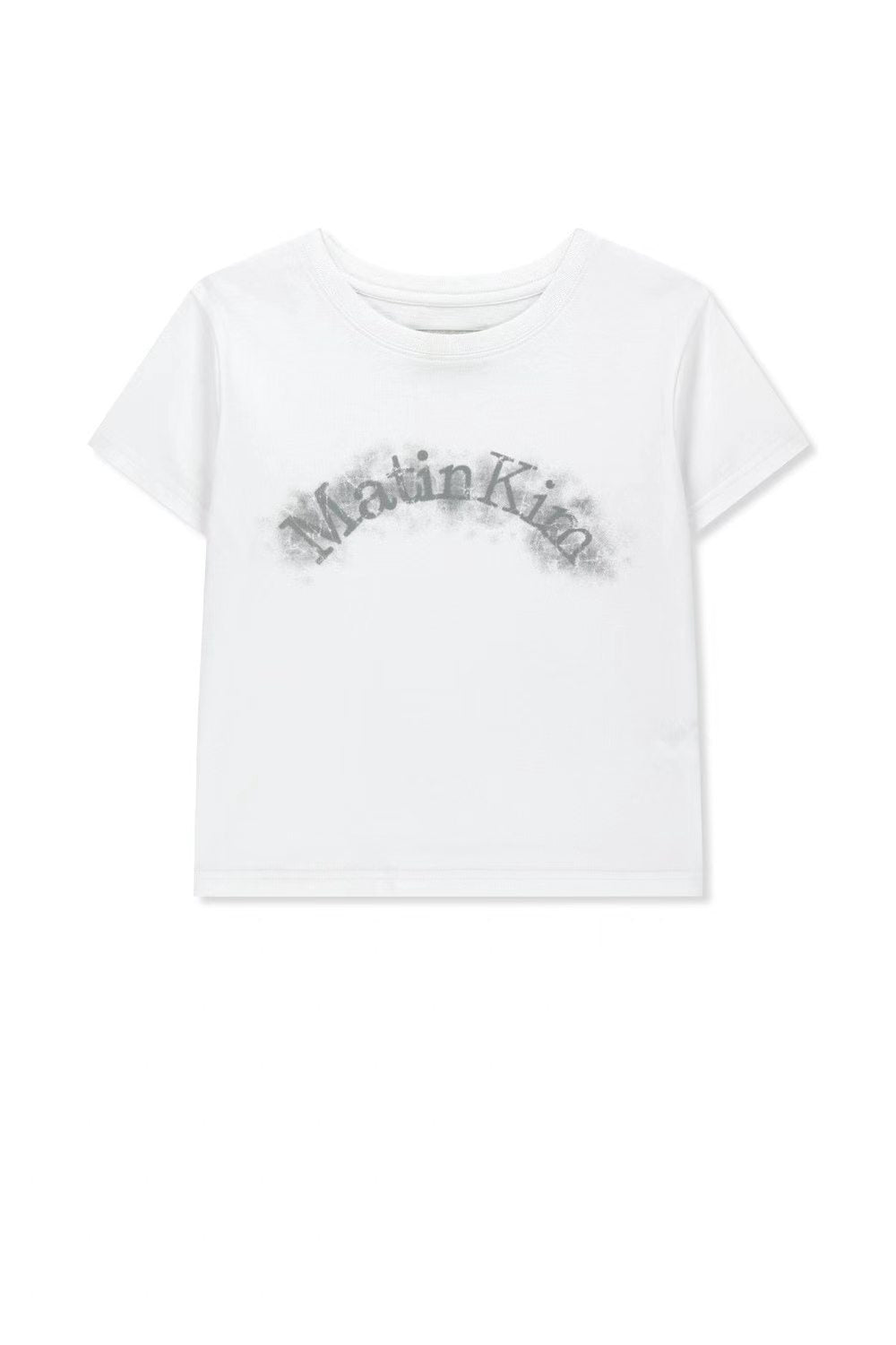 MATIN KIM LOGO CROP TOP IN WHITE (Instock)