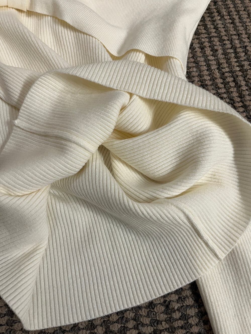 Kelly Designs French-Style Off-Shoulder Ribbed Knit Top – Soft & Fitted (Instock)