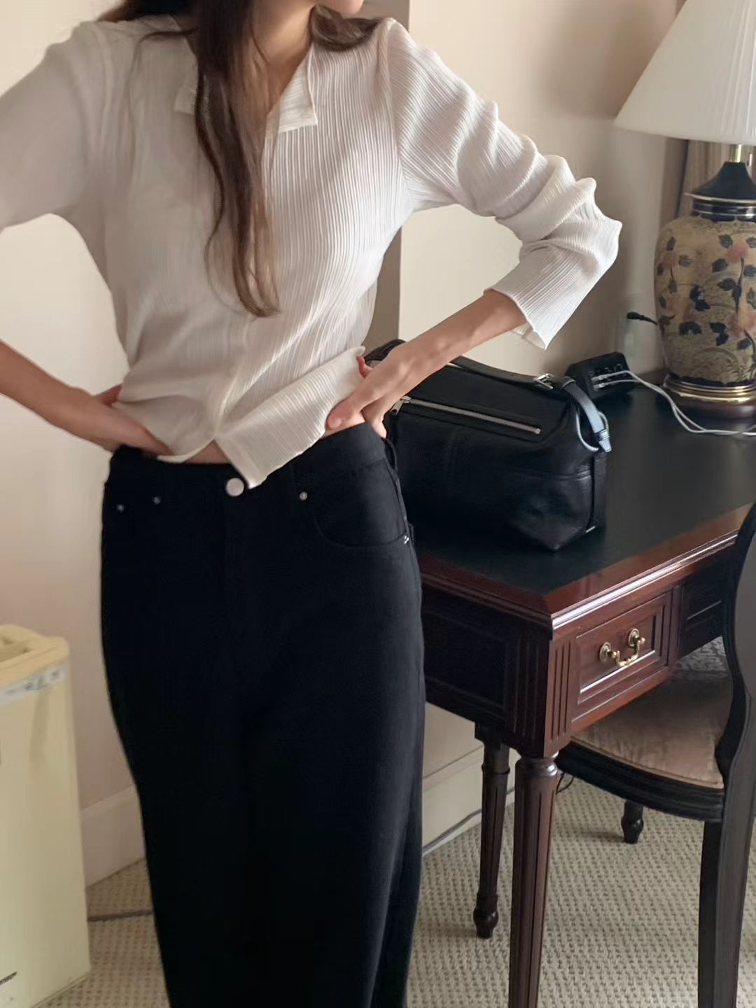 Korean APM Collection Ounce 3 Colors Slim Shirt (Instock)