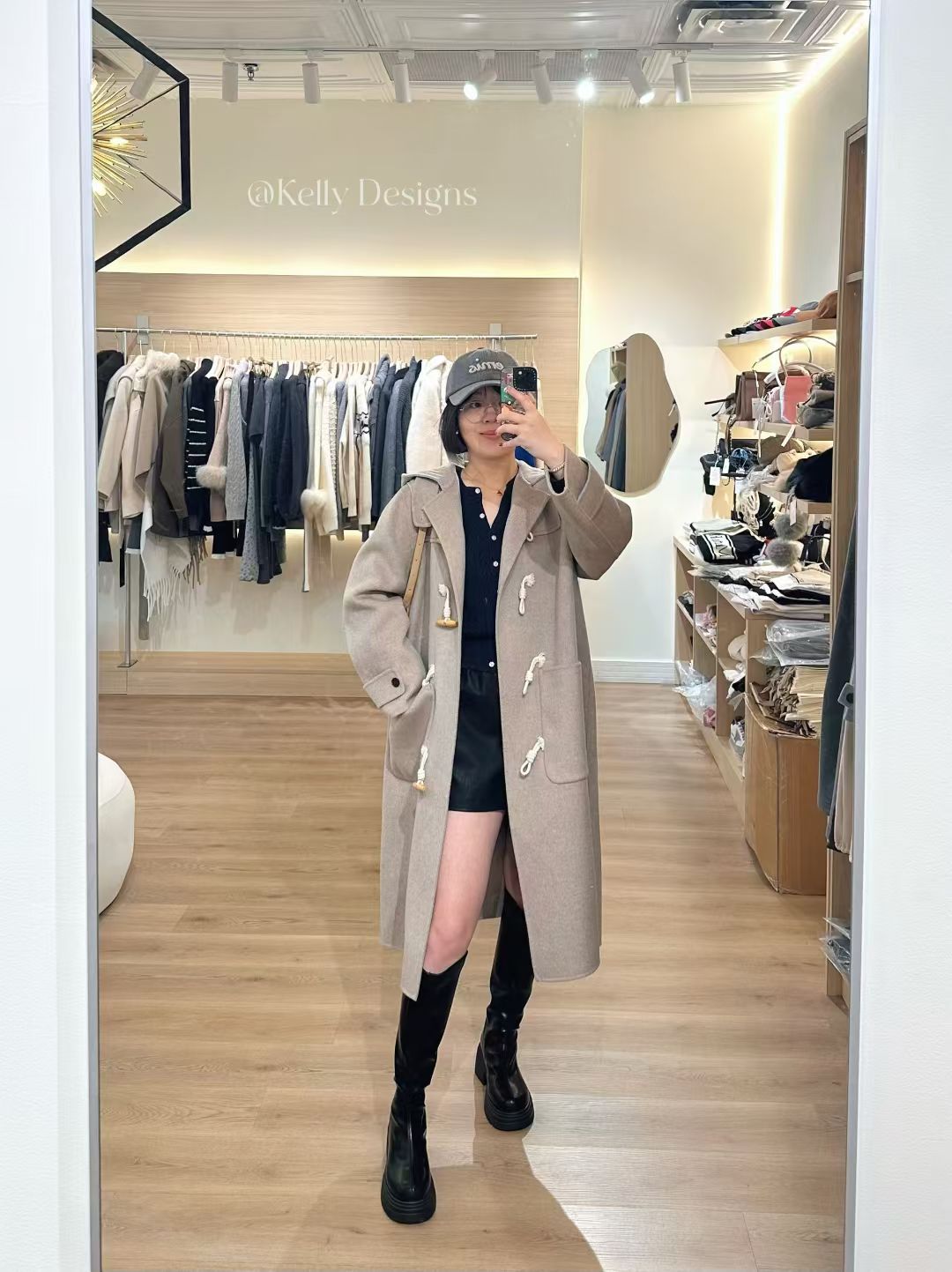 Kelly Designs Wool Horn Buckle Oatmeal Coat (Instock)
