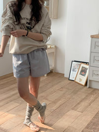 Korean APM Collection Cat Sweater and Blue Shorts (Instock)