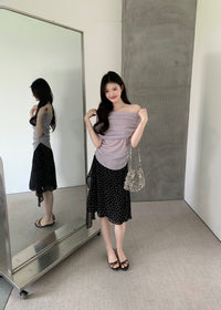 Kelly Designs Off Shoulder Knit Purple Top(Instock)
