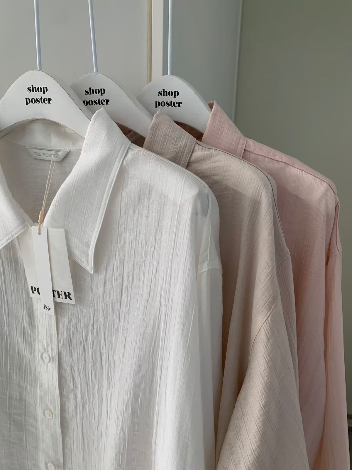 Korean APM Collection Spring Shirt-Khaki/Pink (Instock)
