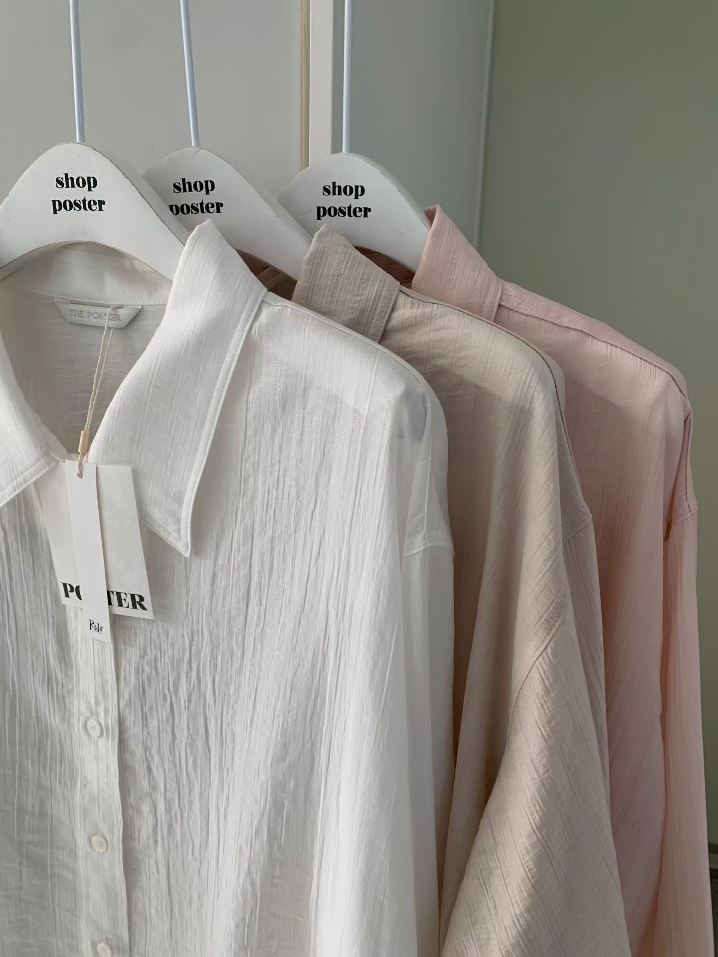 Korean APM Collection Spring Shirt-Khaki/Pink (Instock)