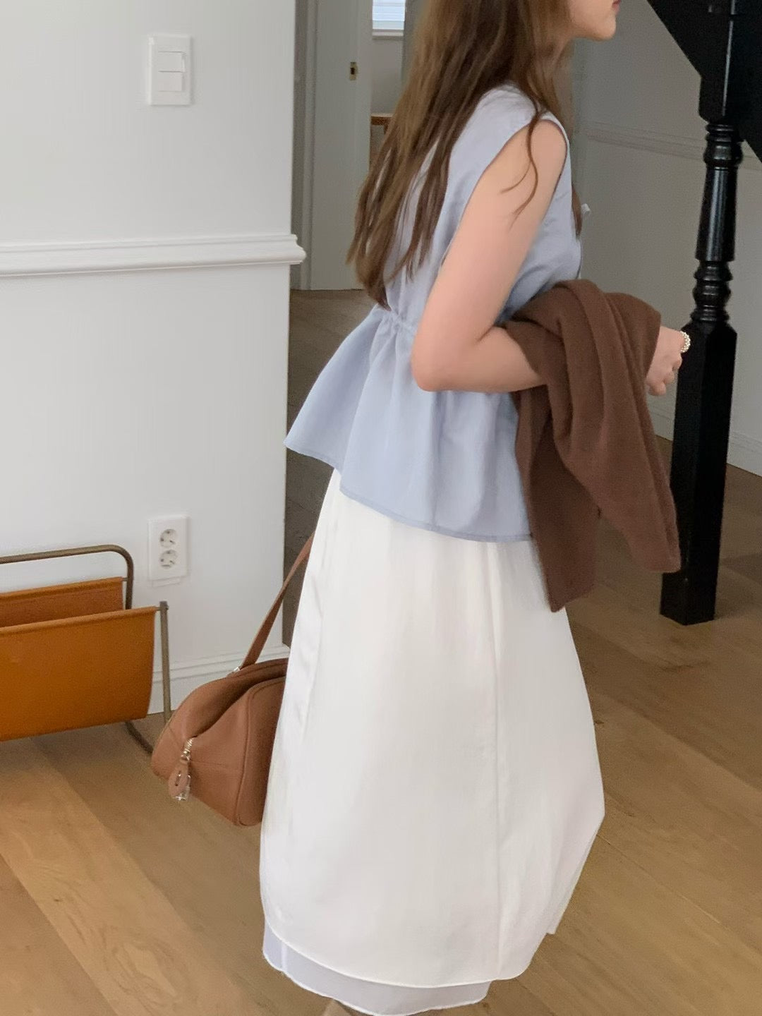 Korean APM Collection Lace Blue Top (Instock)