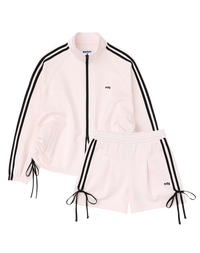 Korean Collection Nerdy 2pcs RIBBON TRACK SHORTS Pink SET (Instock)
