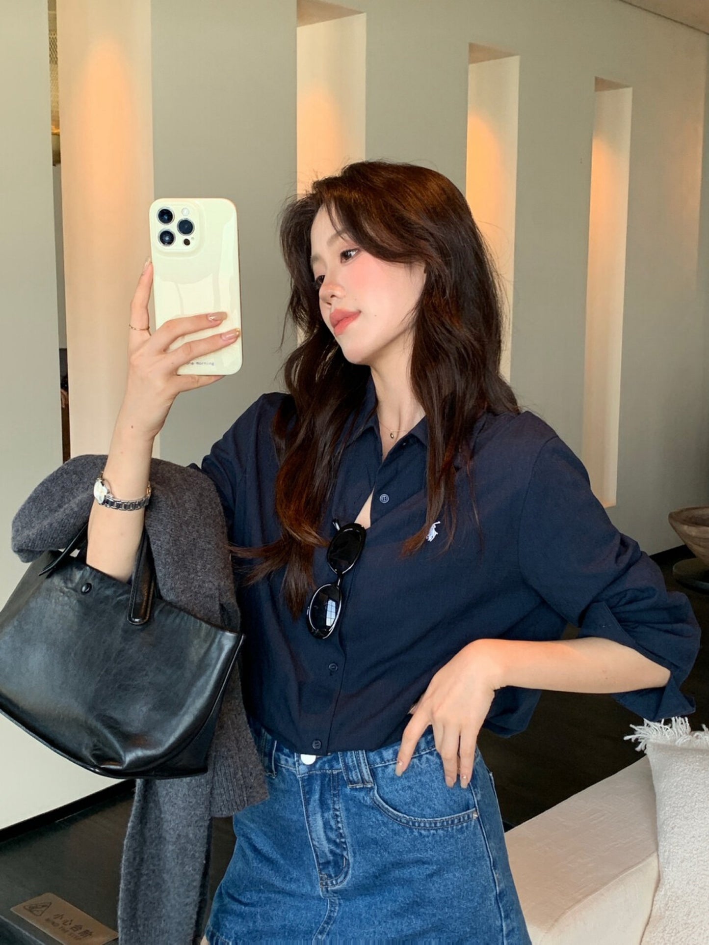 Kelly Designs Embroidery Blue Blouse (Instock)