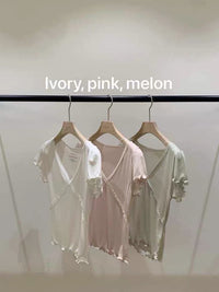 Korean APM Collection V-neck Top (Instock)