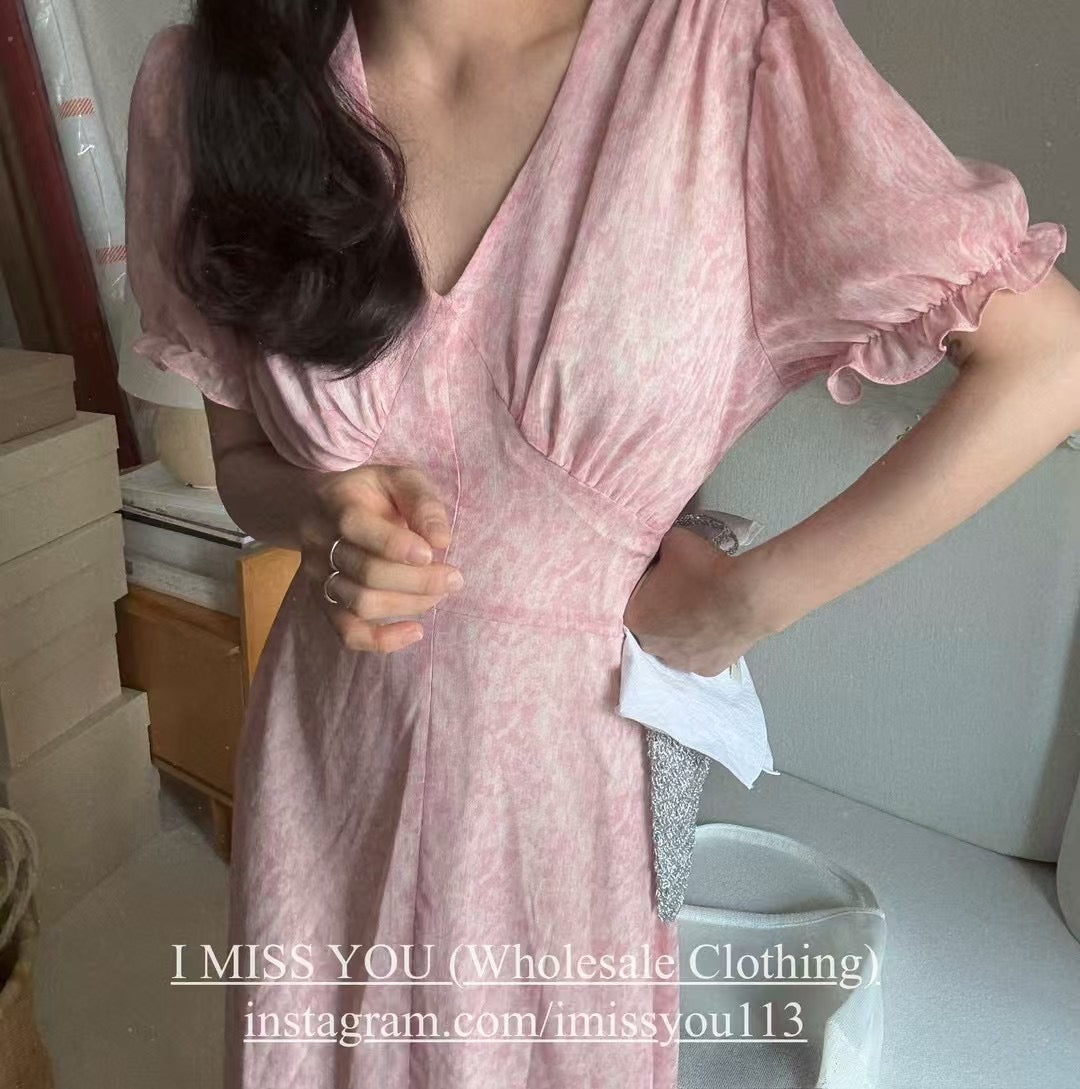 Korean APM Collection I Miss You Pink Dress (Instock)