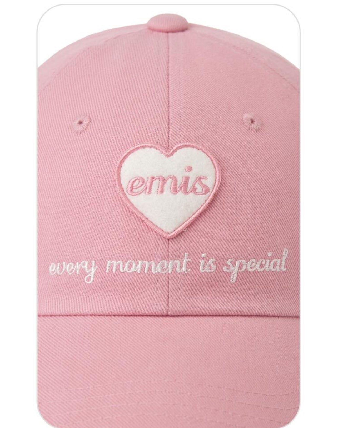 EMIS HEART WAPPEN BALL CAP-PINK (Instock)