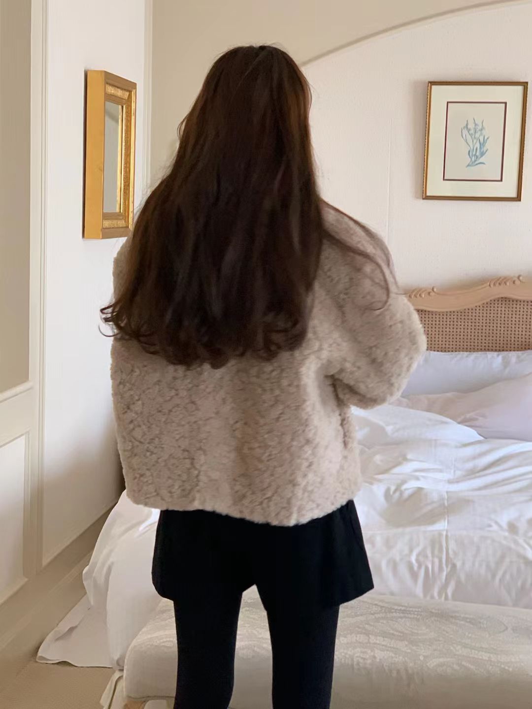 Korean APM Collection Ounce Faux Fur Zip Up Jacket (Preorder)