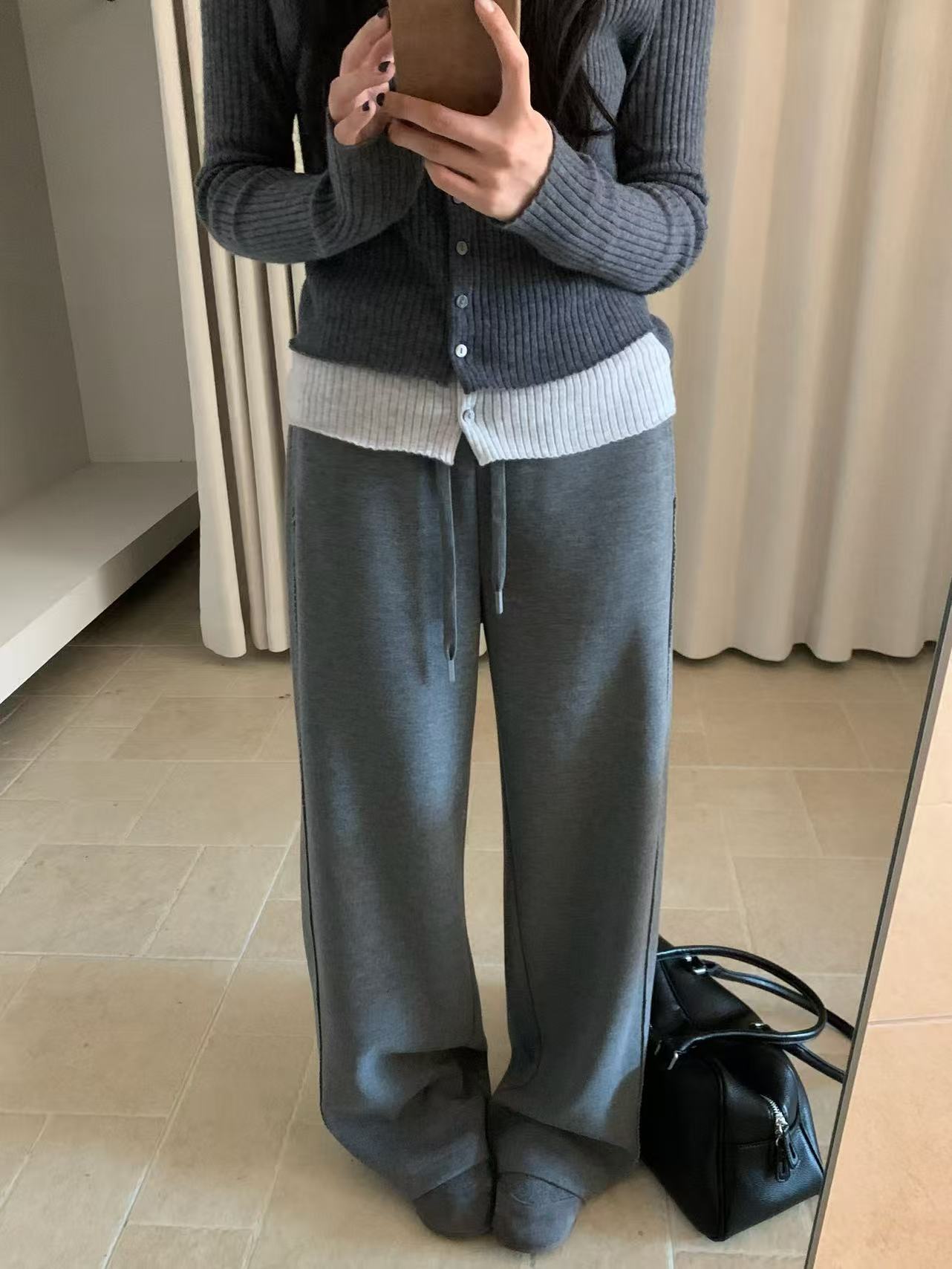 Kelly Designs Three Colors Wool Blend Straight Pants (Instock)