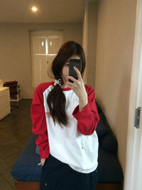 Kelly Designs Oversized Raglan Color Block Long Sleeve Tee (Instock)