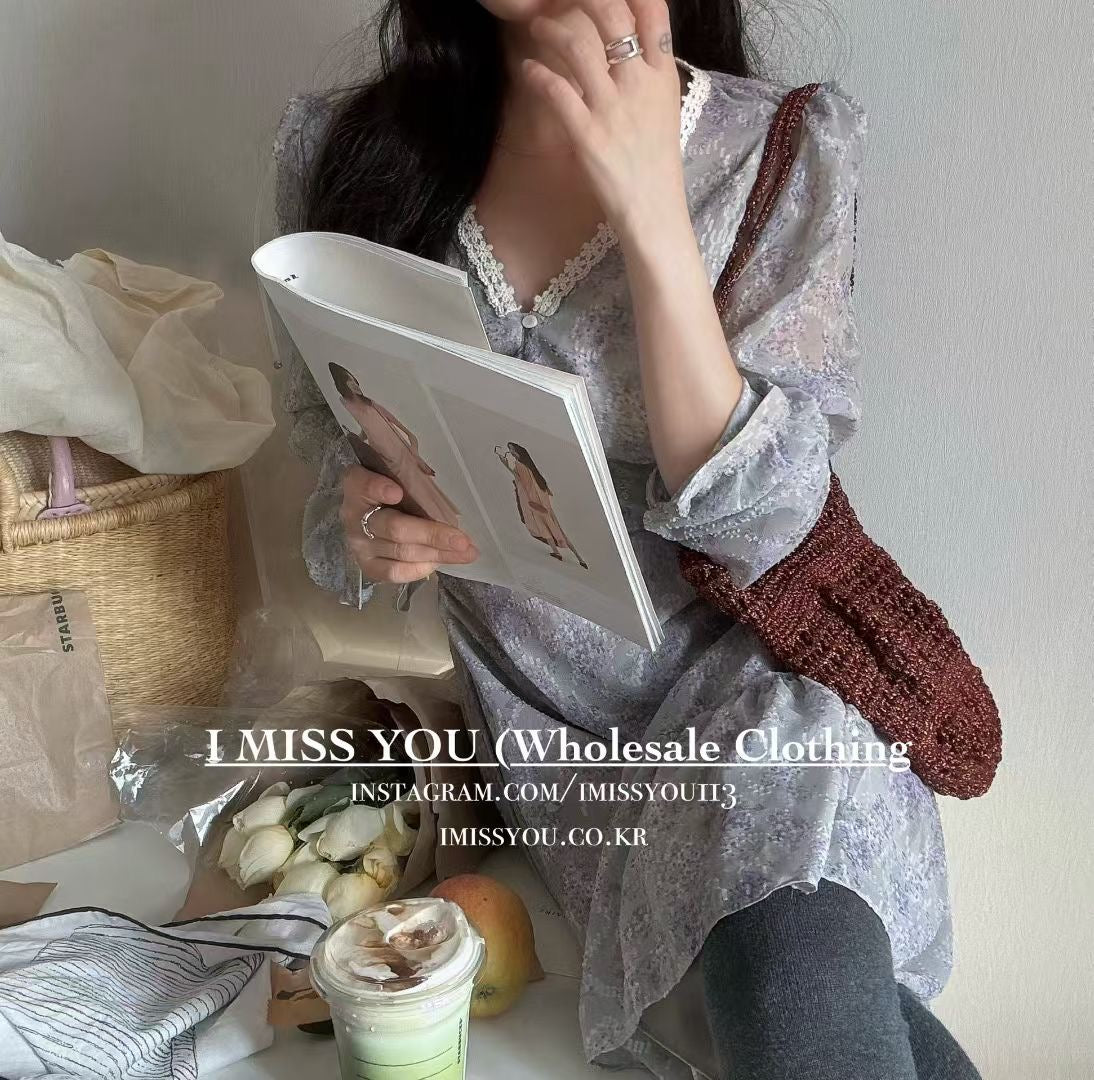 Korean APM Collection I Miss You Purple Dress (Instock)