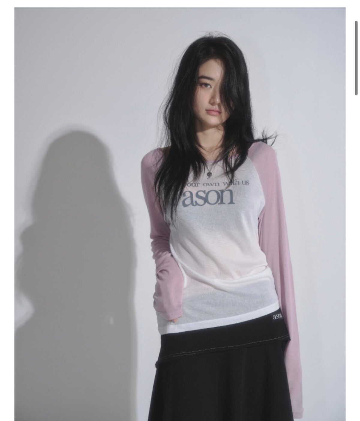 ASON Sorbet Raglan Long Sleeve Tee – Pink (Instock)