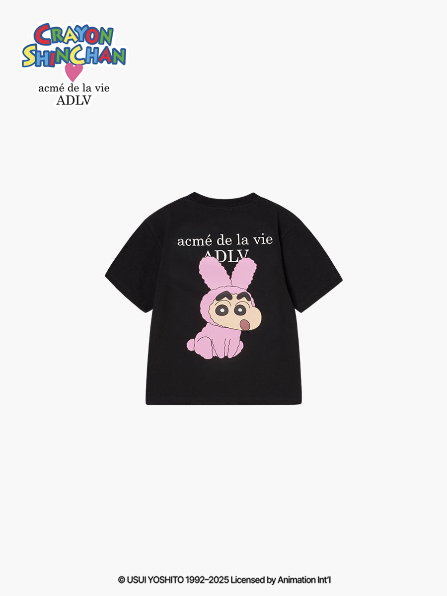 ADLV KIDS FUZZY RABBIT SHINCHAN SHORT SLEEVE T-SHIRT   (Instock)