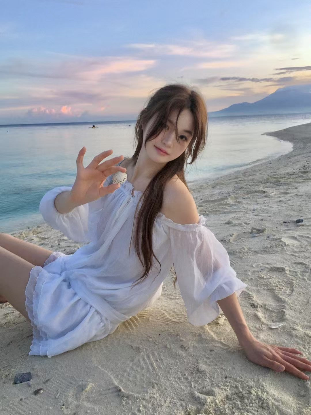 Korean APM collection Vegetable White Blouse (Instock)