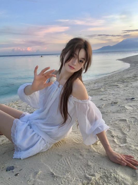 Korean APM collection Vegetable White Blouse (Instock)