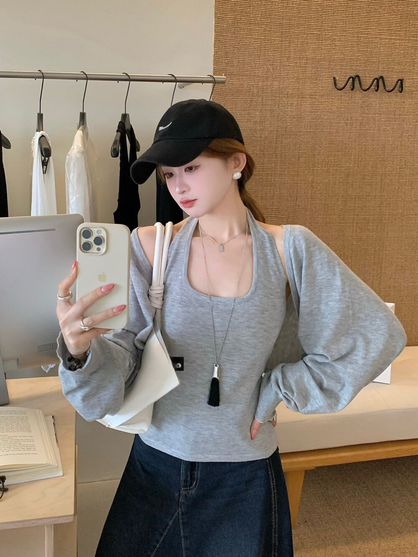 Kelly Designs Tank Top and Cardigan Set (Instock)