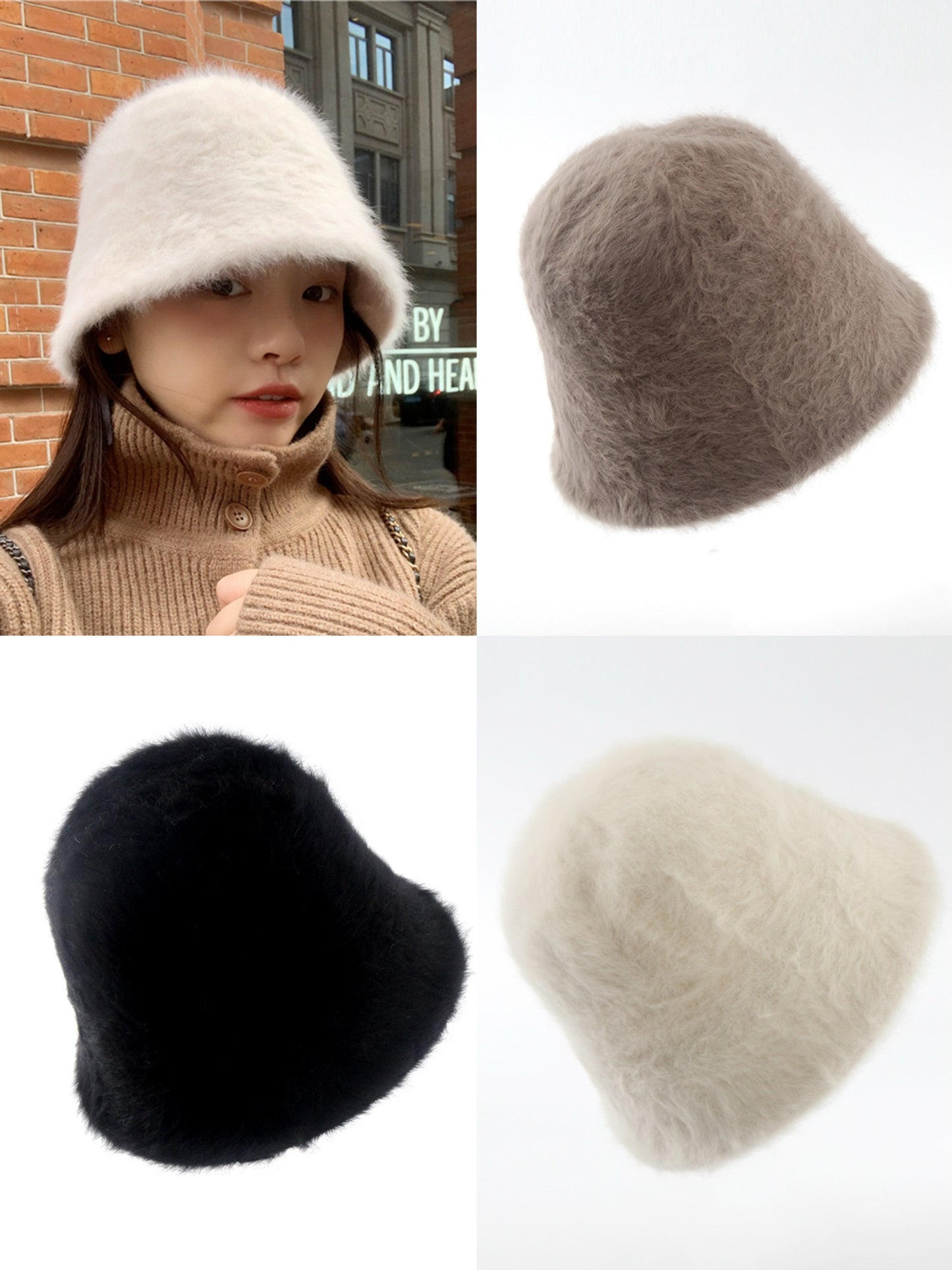 Kelly Designs Fuzzy Angora Bucket Hat (Instock)