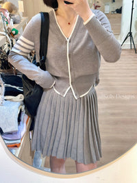 Kelly Designs Knit Cardigan & Skirt Set-3 Colors (Instock)