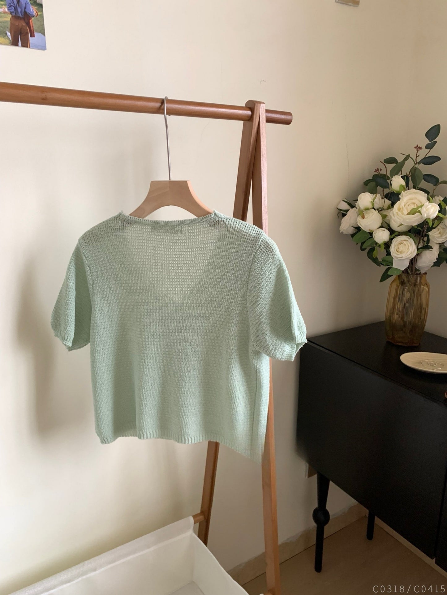 Kelly Designs Short Sleeve Mint Knit Top(Instock)