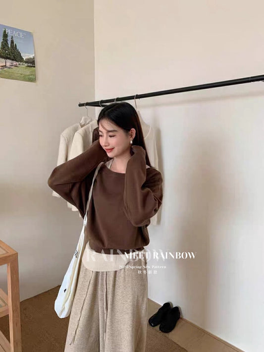 Kelly Designs Real 2Pcs Brown Sweater (Instock)