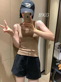 Kelly Designs Soft Ribbed Seamless Tank with Built-In Bra Top (Instock)