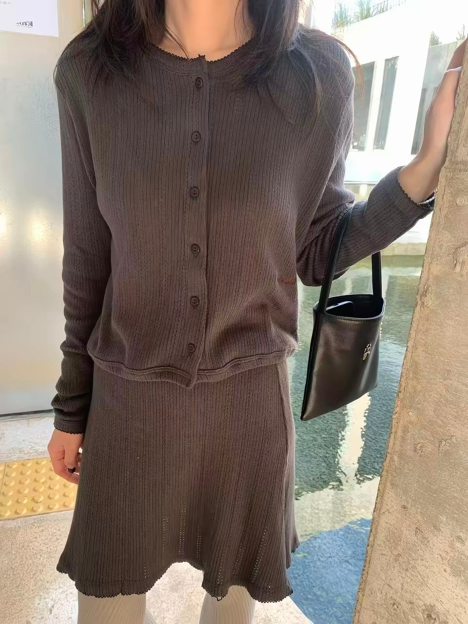 Korean APM Collection Awesome Cotton Ribbed Cardigan (Instock)