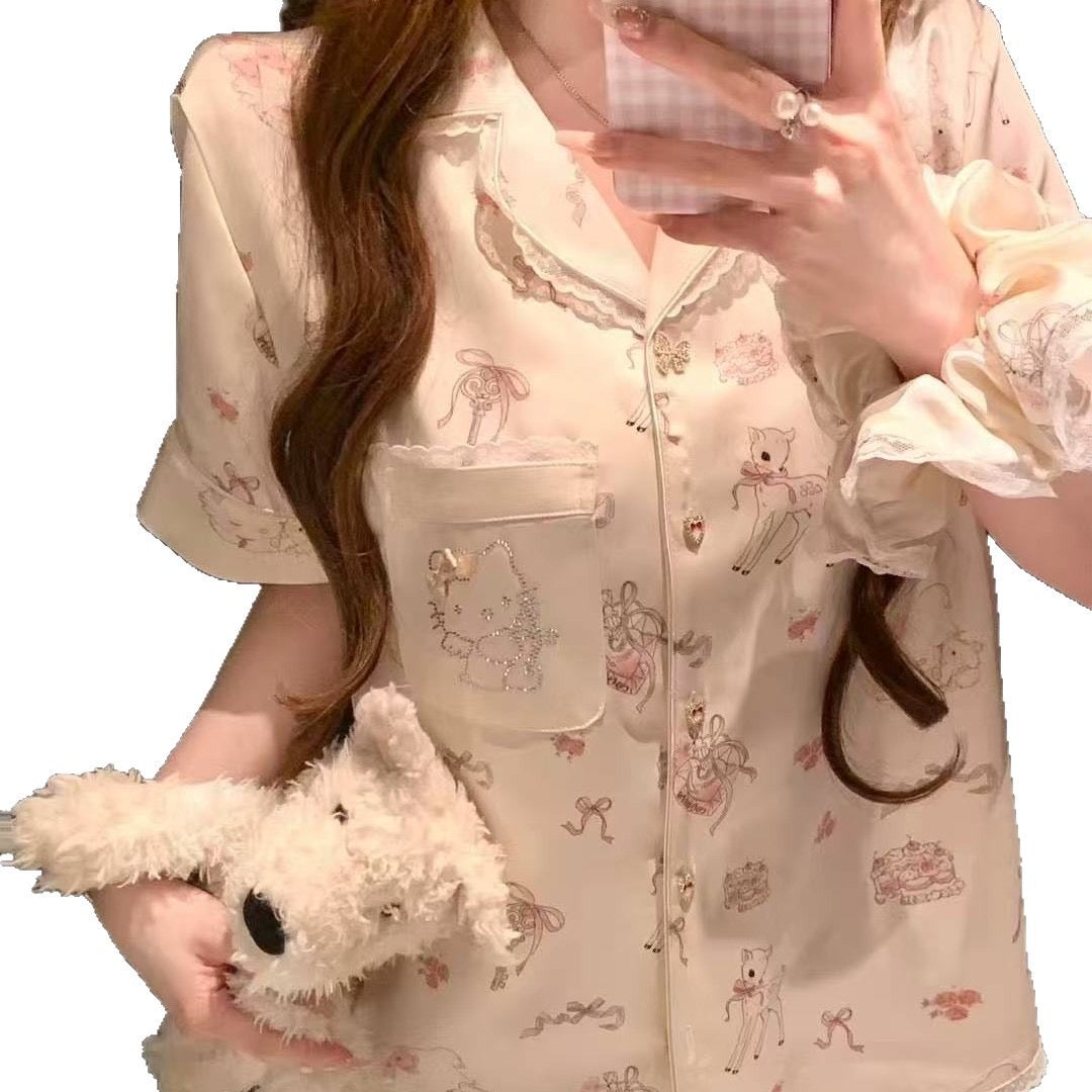 Kelly Designs Little Lamps Pajama Set  – Short/Long Sleeve & Long/Short Pants 4pcs Set (Instock)