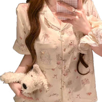 Kelly Designs Little Lamps Pajama Set  – Short/Long Sleeve & Long/Short Pants 4pcs Set (Instock)