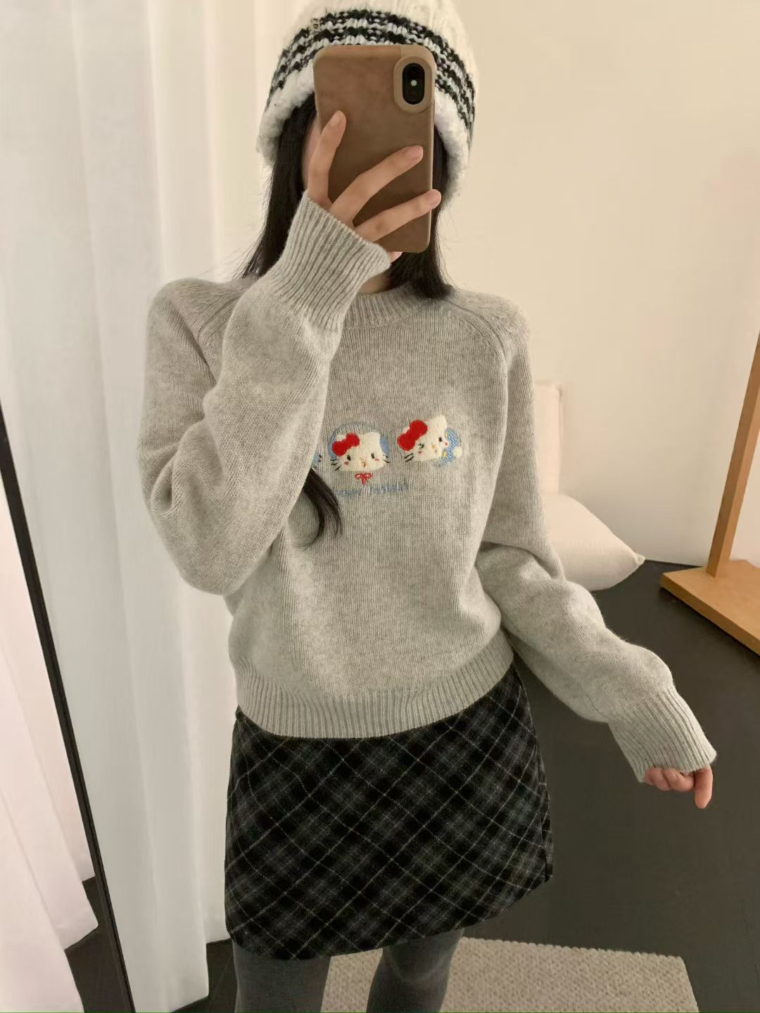 Kelly Designs Hello Kitty 100% Wool Embroidered Sweater (Instock)