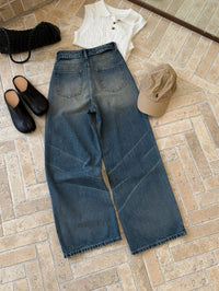 Kelly Designs Vintage Washed Wide Leg Jeans (Instock)