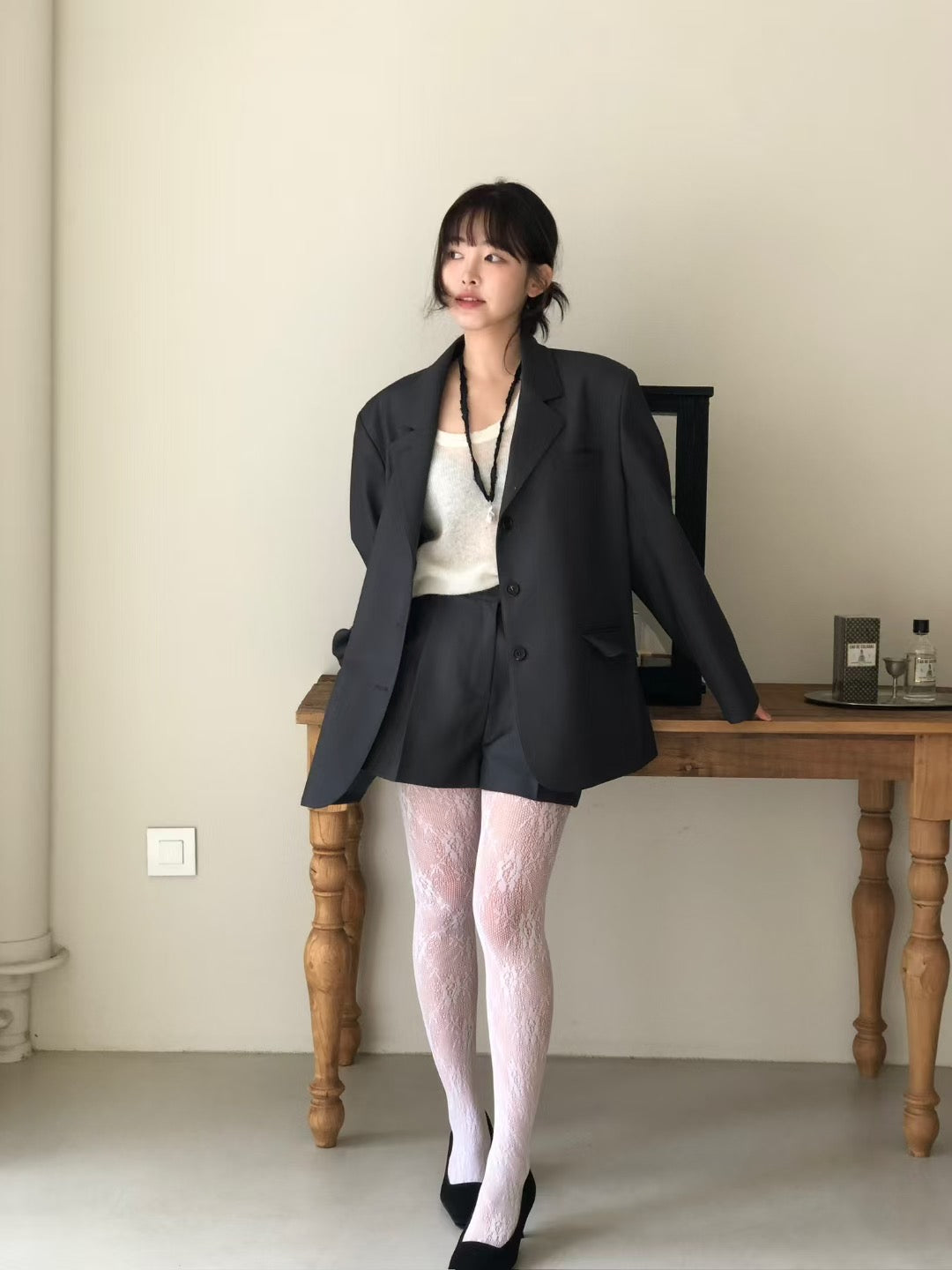 Korean APM Collection Dark Grey Blazer (Instock)