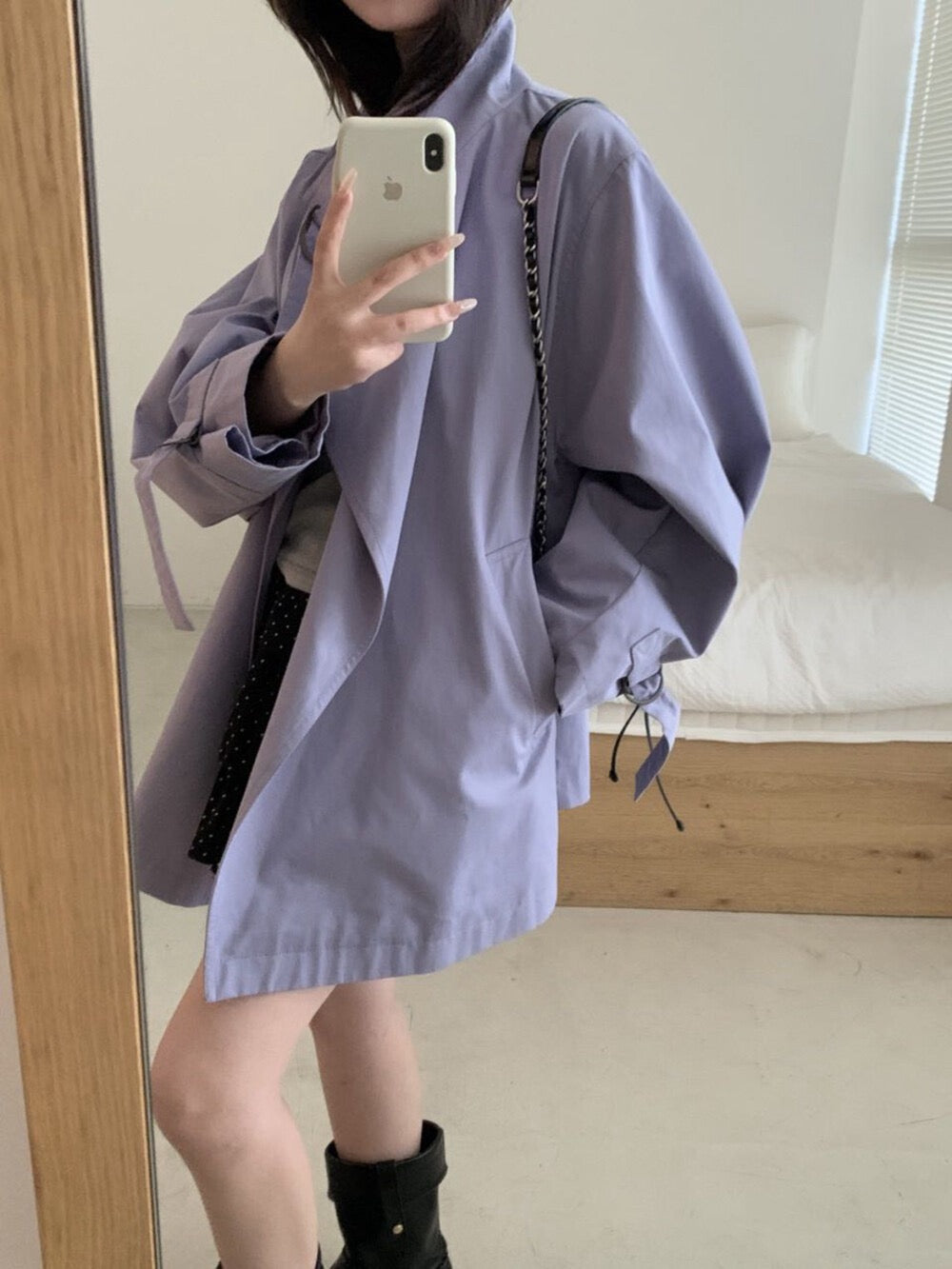 Kelly Designs Chic D-Ring Belted Short Trench (Instock)