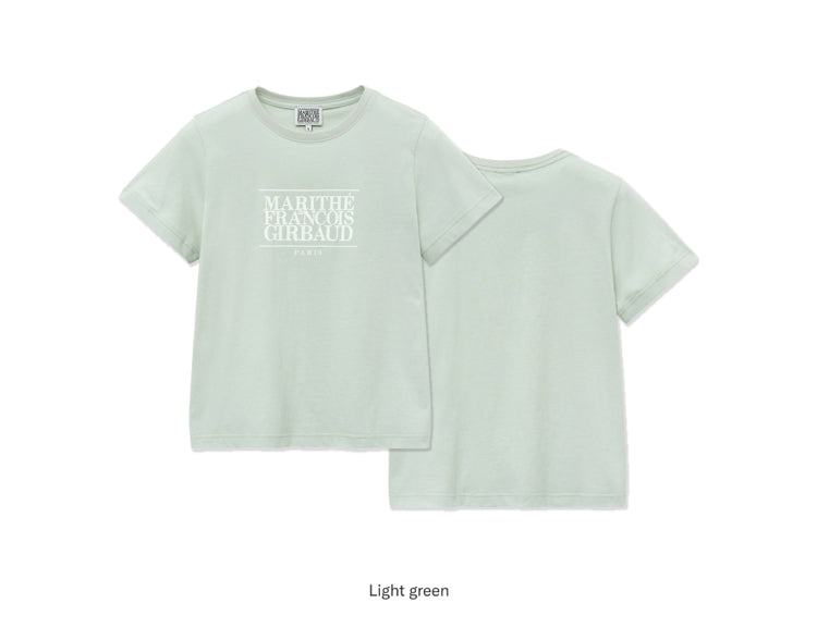 Marithe _W Classic Logo Ringer Tee Light Green (Instock)