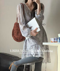 Korean APM Collection I Miss You Purple Dress (Instock)