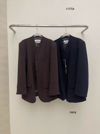 Korean Collection | Minimal Collarless Blazer (Instock)