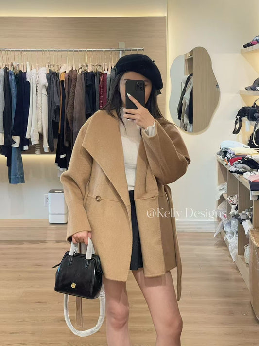 Kelly Designs Wool&Bactrian Camel Brown Coat (Instock)